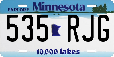 MN license plate 535RJG
