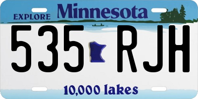 MN license plate 535RJH