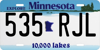 MN license plate 535RJL