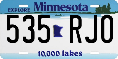 MN license plate 535RJO