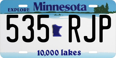 MN license plate 535RJP