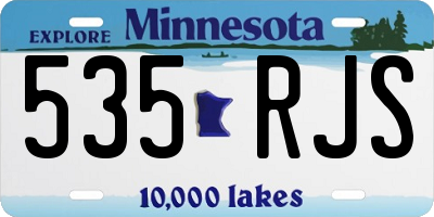 MN license plate 535RJS