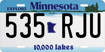 MN license plate 535RJU