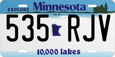 MN license plate 535RJV