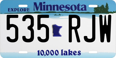 MN license plate 535RJW