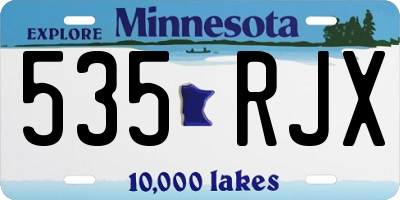 MN license plate 535RJX