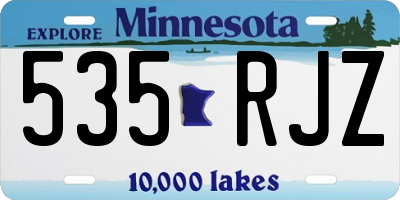 MN license plate 535RJZ