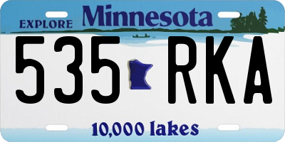 MN license plate 535RKA