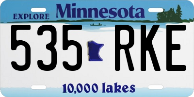 MN license plate 535RKE