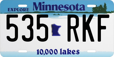MN license plate 535RKF