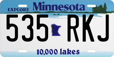 MN license plate 535RKJ