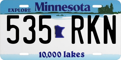MN license plate 535RKN