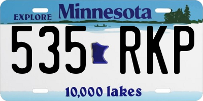 MN license plate 535RKP