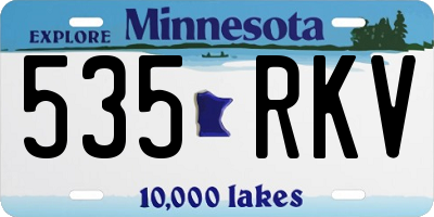 MN license plate 535RKV