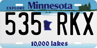 MN license plate 535RKX