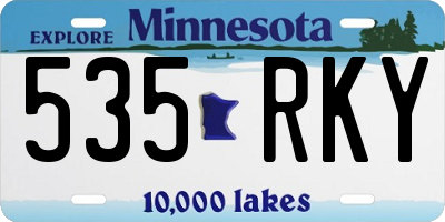 MN license plate 535RKY