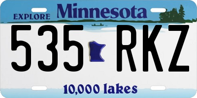 MN license plate 535RKZ