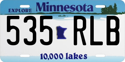 MN license plate 535RLB