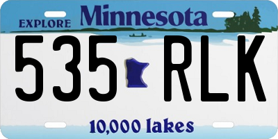 MN license plate 535RLK