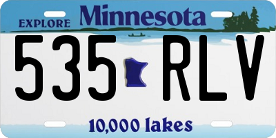 MN license plate 535RLV
