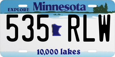 MN license plate 535RLW