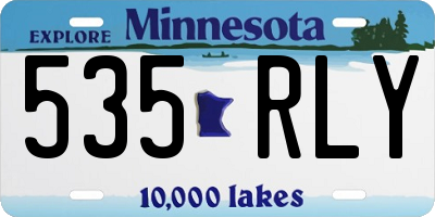 MN license plate 535RLY