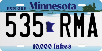 MN license plate 535RMA