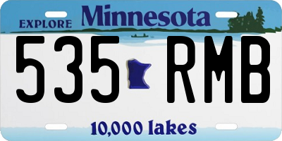 MN license plate 535RMB