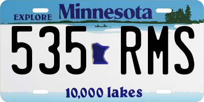 MN license plate 535RMS