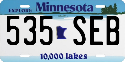 MN license plate 535SEB