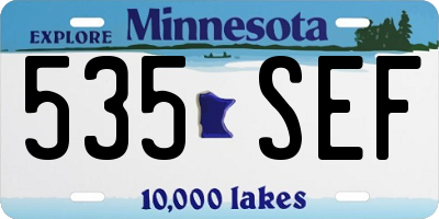 MN license plate 535SEF