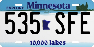 MN license plate 535SFE
