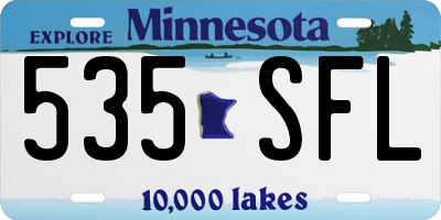 MN license plate 535SFL