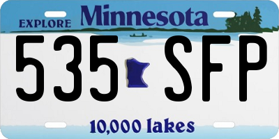 MN license plate 535SFP