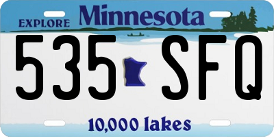 MN license plate 535SFQ
