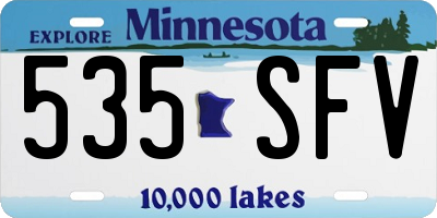 MN license plate 535SFV