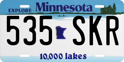 MN license plate 535SKR