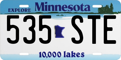 MN license plate 535STE