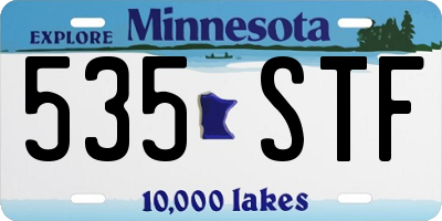 MN license plate 535STF