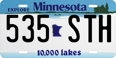 MN license plate 535STH