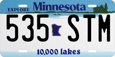MN license plate 535STM