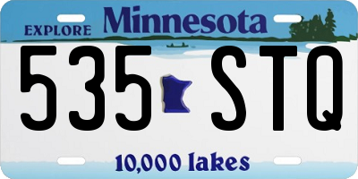 MN license plate 535STQ