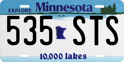 MN license plate 535STS