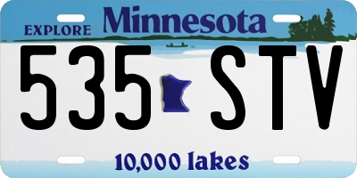 MN license plate 535STV