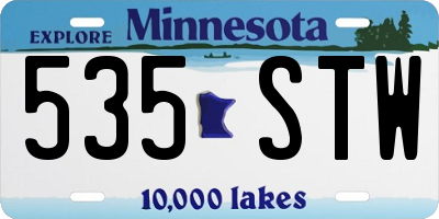 MN license plate 535STW