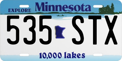 MN license plate 535STX