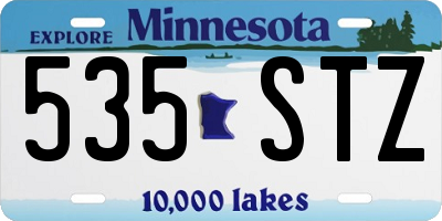 MN license plate 535STZ