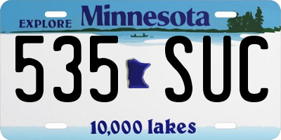 MN license plate 535SUC