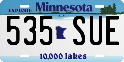 MN license plate 535SUE