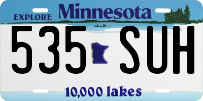 MN license plate 535SUH